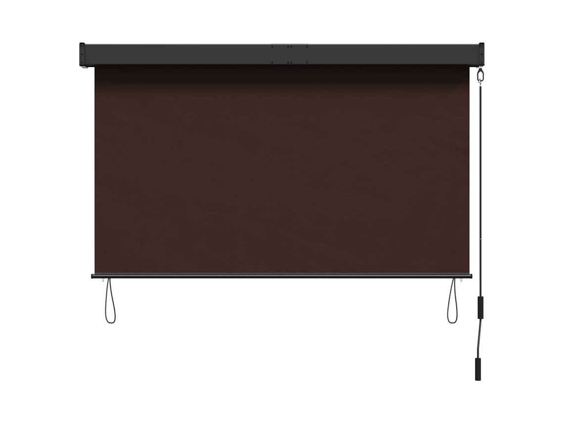 Maison Exclusive - Estor Enrollable Marrón 80 X 250 Cm Tela Y Aluminio