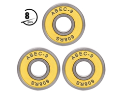 8 Peças Rolamento De Bola Miniatura 608 Abec-9 Para Skateboard E Scooter Amarelo
