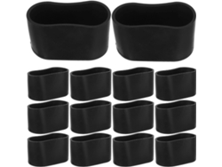 Patas 16piezas Cubiertas Sillas Negras Pvc Antideslizantes