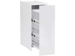 Armario De Baño Estrecho Blanco Con Ruedas, Cajón Y 3 Compartimentos Profundos, Ideal Para Espacios Pequeños, 47×25×66,5 Cm
