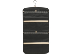 Organizador Joyas Colgante Multifuncional Bolsa Almacenamiento Doble Pequeño Negro Capacidad Pendientes