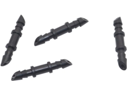 Paquete de 100 conectores de plástico para manguera de jardín, conector recto, conexión de púas, sistema de riego.