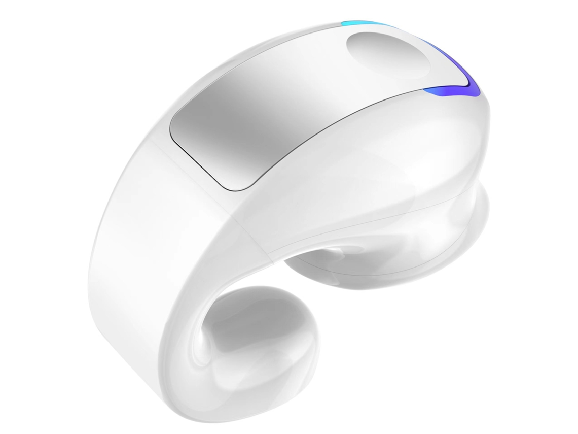 Auriculares inalámbricos Bluetooth 5.3 con conducción ósea y clip, altamente resistentes al agua. Mdug (blanco)
