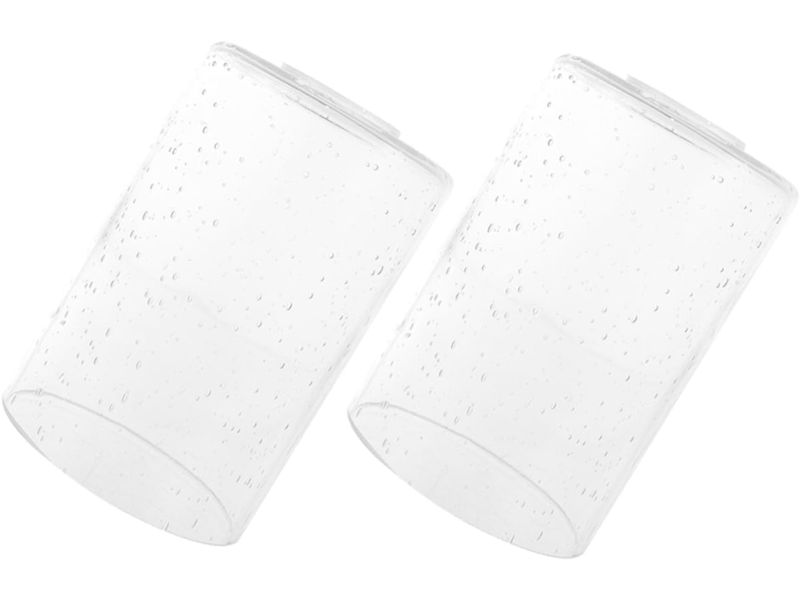 2 Pantallas Cilíndricas De Vidrio Transparente De Repuesto Para Lámparas Colgantes
