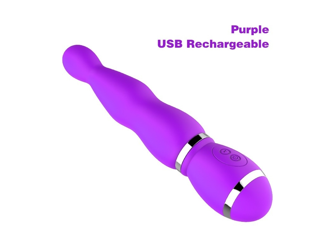 Vibrador De Masaje De Silicona Con 12 Modos De Vibracin Para Mujeres (prpura) Yizhood
