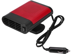 Calentador de coche de 12 V con descongelador de parabrisas portátil y enchufe para encendedor de cigarrillos (rojo) Cuich