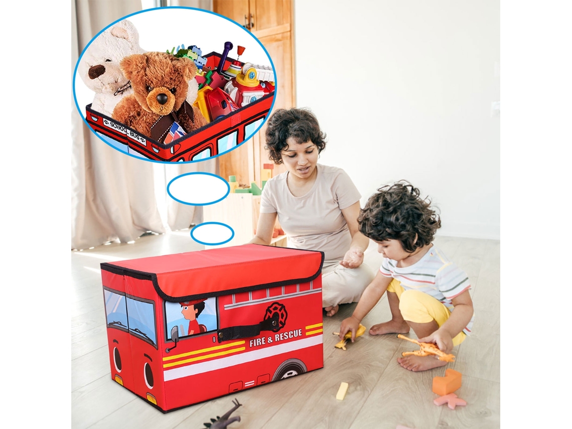 ¡ofertas! Caja De Almacenamiento Para Juguetes Con Tapa Abatible, Plegable, Ideal Para El Cuarto De Juegos Y El Armario Del Hogar.