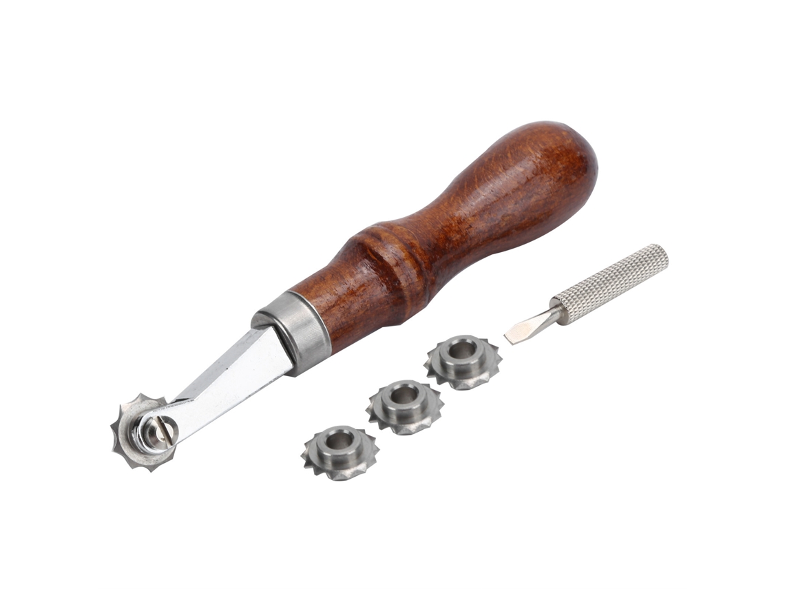 Herramienta Para Espaciar Cuero Con Ruedas De Marcado De Sobrecostura Para Manualidades De Bricolaje.