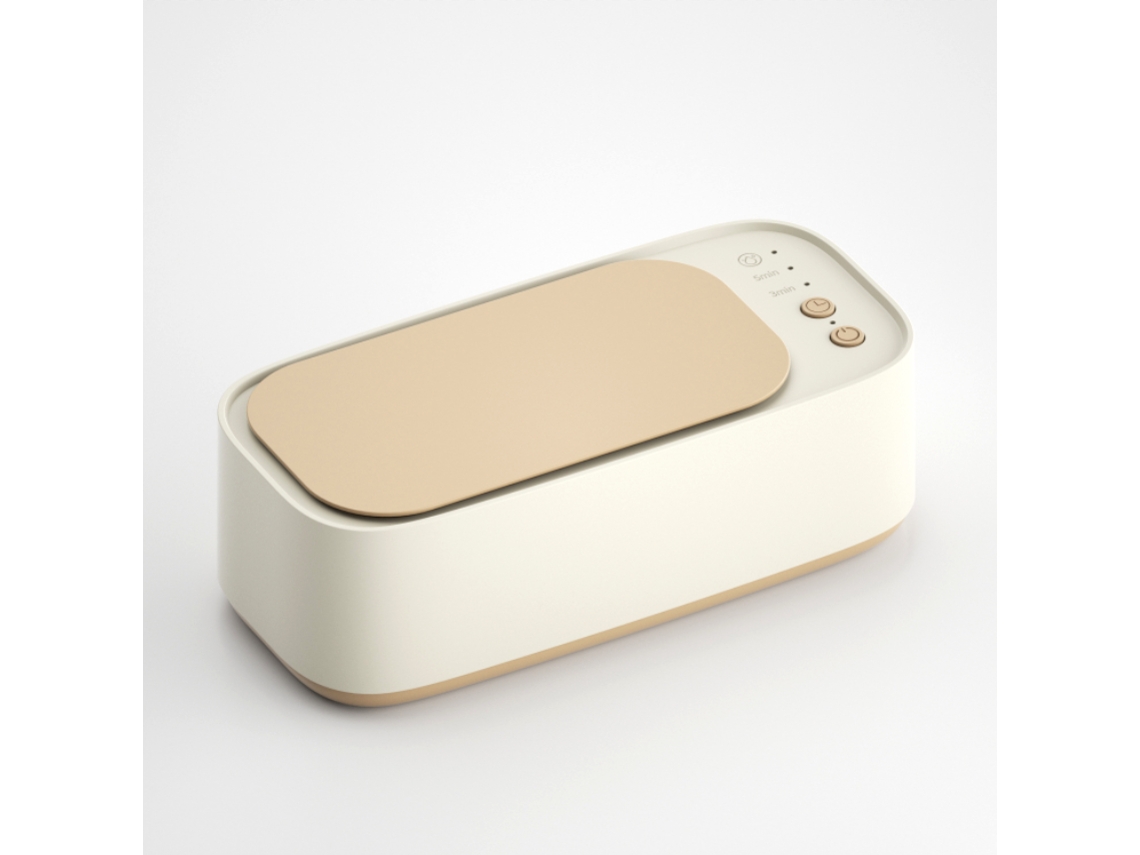 Limpiador Ultrasónico Profesional De Joyas: Limpiador Ultrasónico Portátil De 45 Khz Con Tres Velocidades Y Soporte (blanco)