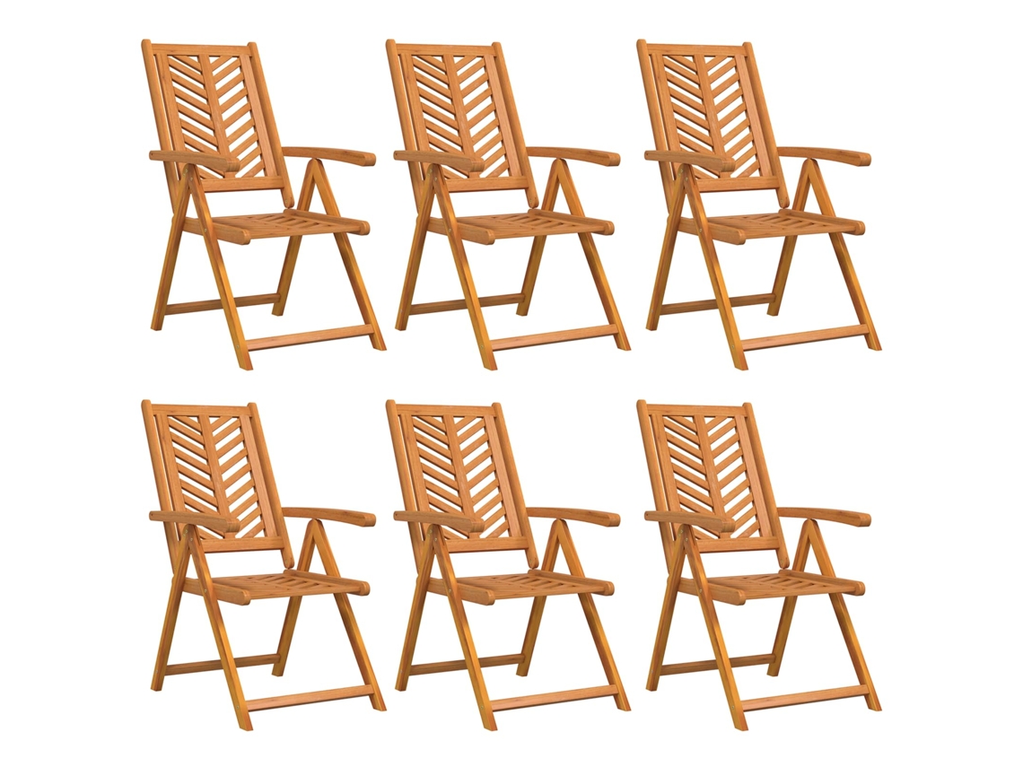 Maison Exclusive - Silla De Jardín 6 Pcs Marrón 57 X 72 X 109 Cm