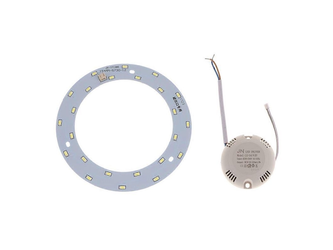 Módulo Led 5730 Con Controlador, Placa De Alimentación, Lámpara De Techo Blanca De 12 W, 220 V.