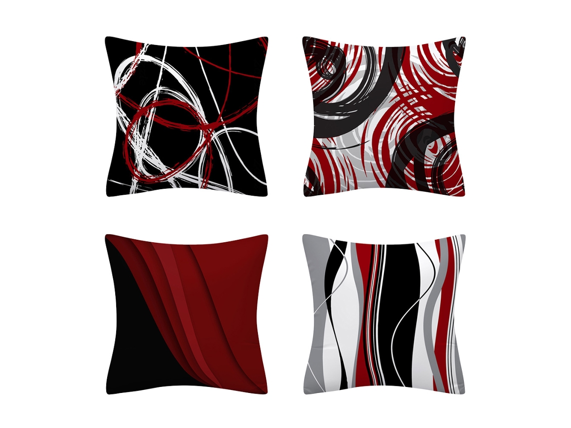 Juego De 4 Fundas De Almohada Cuadradas De Poliéster Para Sala De Estar, Cama, Sofá Y Coche.