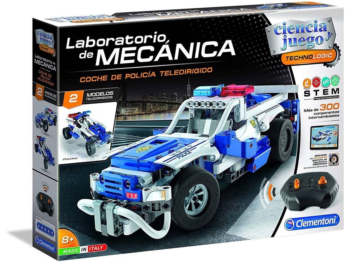 Coche de Policia Teledirigido STEM CLEMENTONI Laboratorio De Mecanica