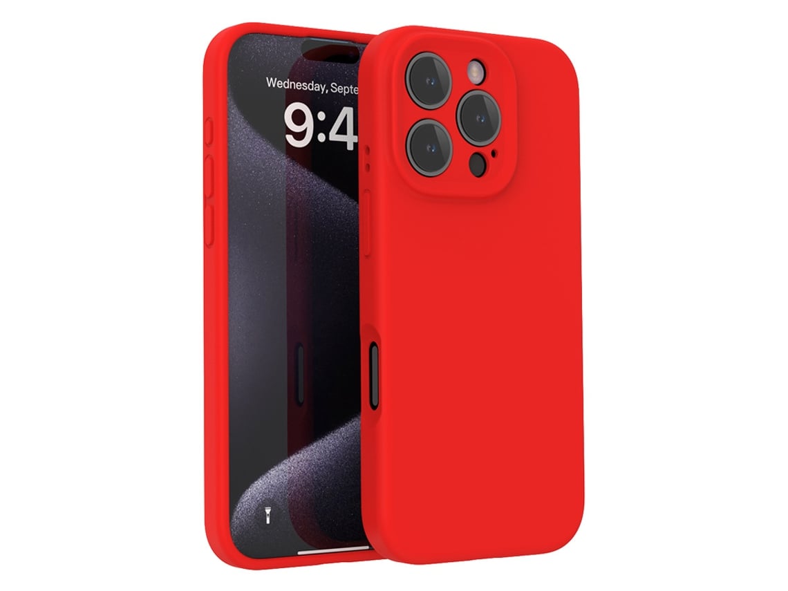 (rojo, Iphone 16 Pro Max) Funda De Silicona Líquida Para Teléfono, Compatible Con La Serie Iphone, Protección Total De La Lente Contra Caídas.