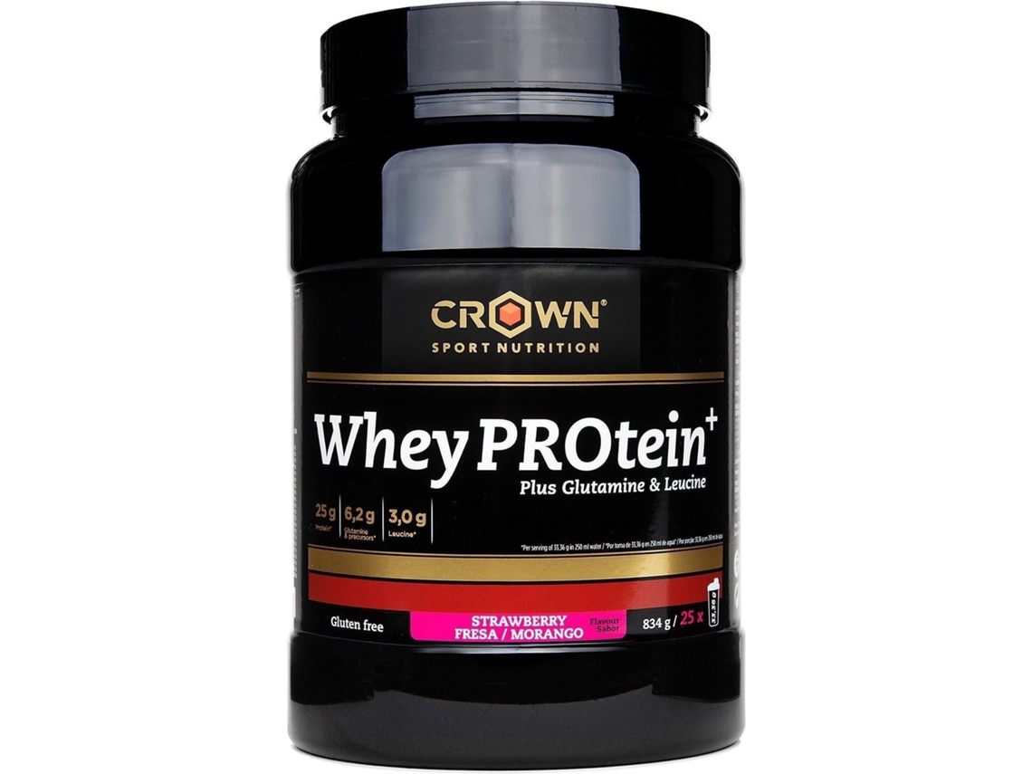 Proteína CROWN SPORT NUTRITION . Con Leucina Ylutamina Extra Y Certificación Antidoping Informed Sport (871 Gr, - Fresa)