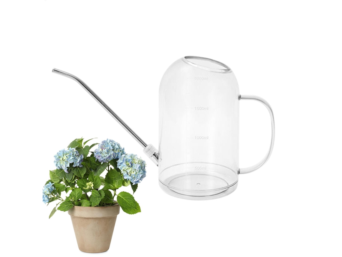 Hervidor de agua de 2 litros con boquilla larga, con agua precisa para plantas