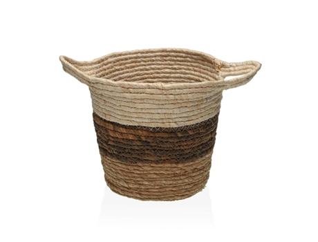 Cesta VERSA Marrón Fibra 21 x 26 cm