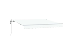 Toldo retráctil Vidaxl de poliéster blanco