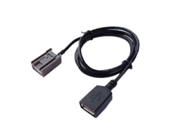 2026-adaptador De Cable Usb Aux Para Jazz Accord Odyssey 2008-2013, Puerto Femenino De Extensión, 100cm, Negro, Abs