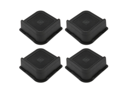 4 Elevadores Antivuelco De Abs Para Muebles, 5,1 Cm De Largo, Para Cama, Sofá, Mesa Y Sillón, Color Negro.