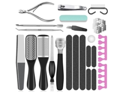 Kit de cuidados profissionais para os pés Rebe, 23 peças em aço inoxidável para unhas, calosidades e manicure, para homens e mulheres.