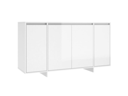 Maison Exclusive - Aparador De Madera Contrachapada Blanco Brillante 135x41x75 Cm