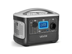 Vevor Estación De Energía Portátil 600w 493wh Generador Solar Para Hogar, Campamentos Y Viajes