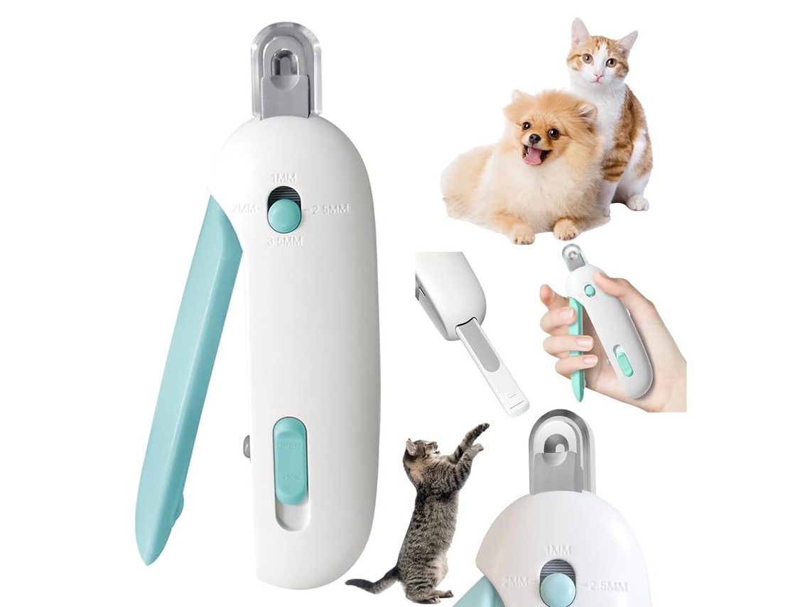 Tijeras De Uñas Para Mascotas Ajustable Anti-salpicaduras Con Lima Integrada Para Gatos De Todos Los Tamaños