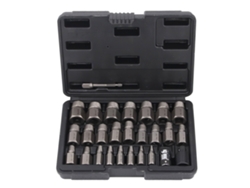Kit De Extracción De Tornillos De 26 Piezas Con Juego De Llaves De Vaso De 3/8 De Pulgada Para Tornillos Redondos Y Estriados.