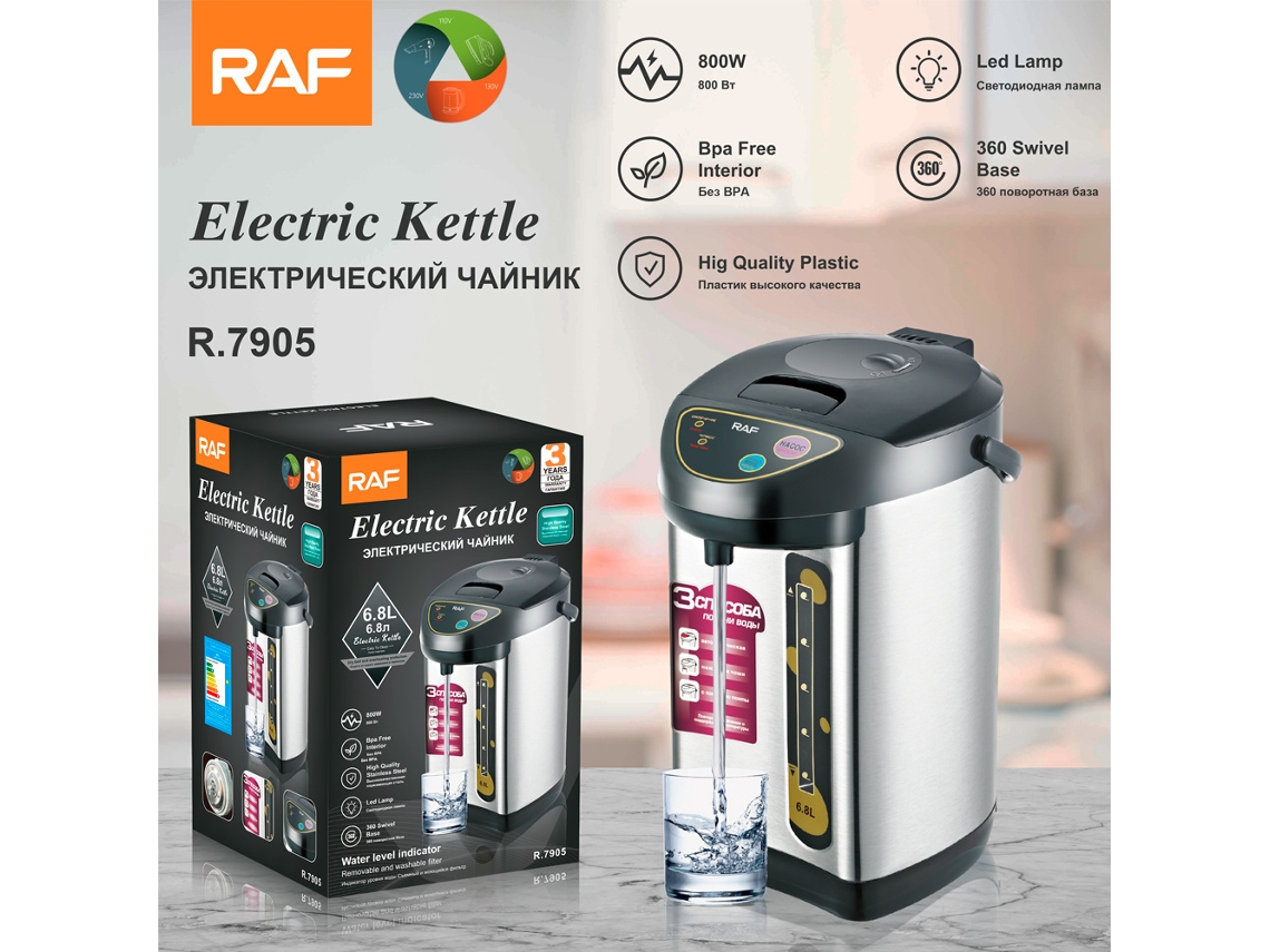 Botella de agua caliente eléctrica de 6,8 l con termostato, calibre europeo, dispensador de agua para oficina y hogar, dispensador automático de agua hirviendo de alta capacidad, Mdug