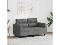 Sofá De 2 Plazas | Sofá De Salón | Sofá De Descanso De Tela De Microfibra Gris Oscuro 120 Cm