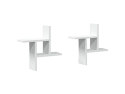 Juego de 2 estantes de pared Derivative Wood Blanco MAISON EXCLUSIVE (38x12x38 cm)