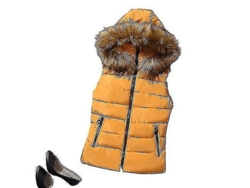 2026-chaleco Acolchado Para Mujer Con Capucha Desmontable Abrigo Casual Cálido Invierno Waistcoat Poliéster