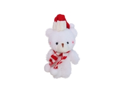 Lindo peluche navideño de 20 cm, bufanda Ruxa, llavero con forma de oso, colgador para muñeca