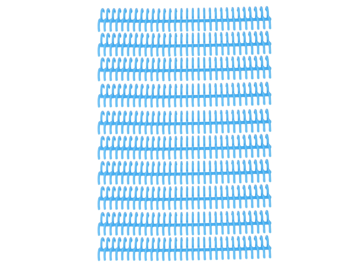 10 Espirales De Encuadernación De Hojas Sueltas, 30 Agujeros, 22 Mm De Diámetro Interior, Anillas De Plástico Resistentes Al Desgaste, Color Azul.