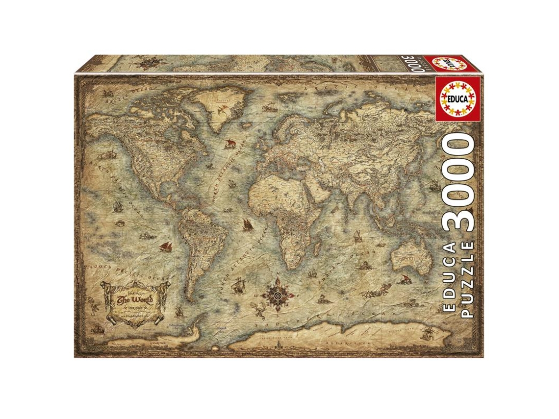 Puzzles 2D EDUCA Mapamundi (Edad Mínima Recomendada: 14 años)