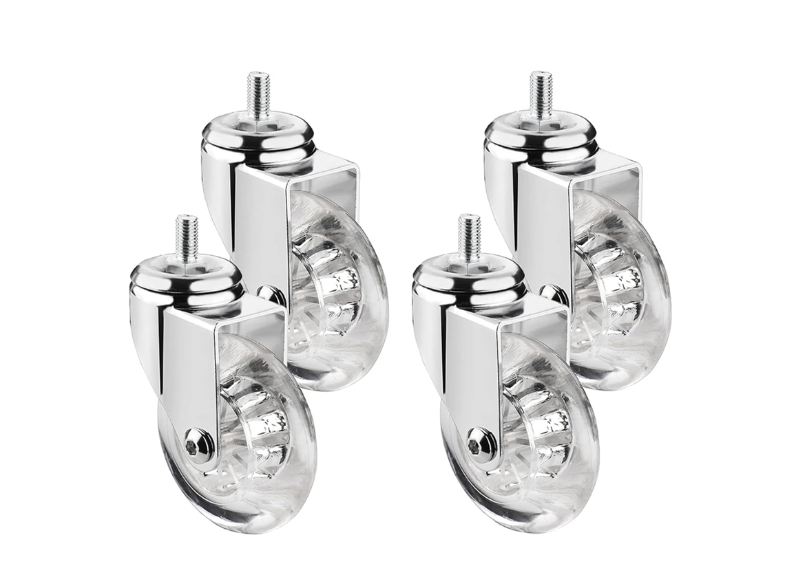 Ruedas Goma Pu 3in Giratorias Freno Para Muebles Ideal Para Uso