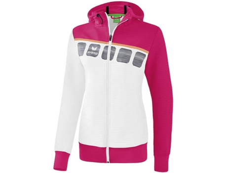 Chaqueta Entrenamiento con Capucha Niños ERIMA (Blanco y Rosa - 12 ans)