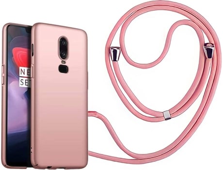 Funda Oneplus 6 Turtleshell Rígida con Collar Rosa