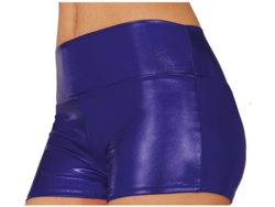 Shorts Metálicos azul corto para mujer