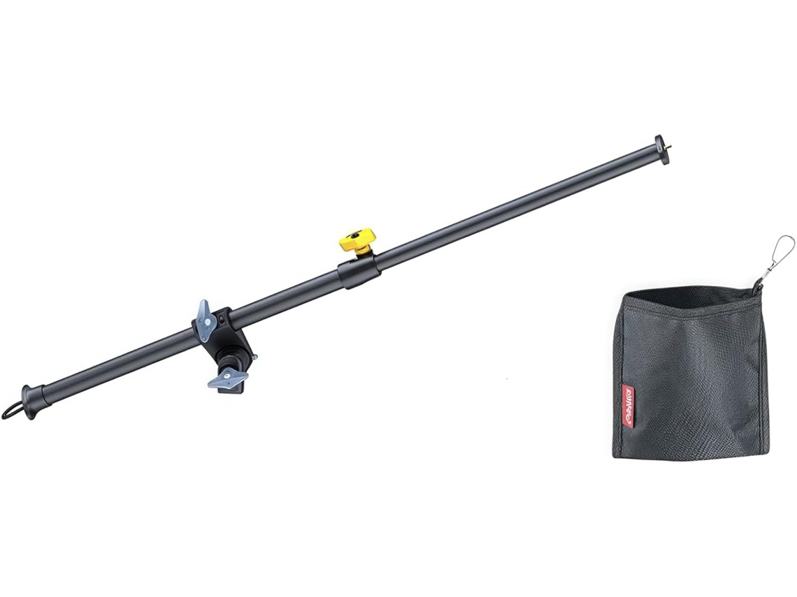 Trípode Con Brazo Articulado De 55-100 Cm Con Brazo De Extensión Metálico, Bolsa De Transporte, Soporte Para Micrófono Y Luz.