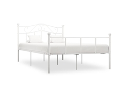 Estructura De Cama Sin Colchón Metal Blanco 140x200 Cm