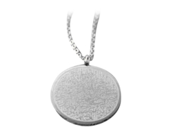 Collar con colgante redondo, acero inoxidable, acabado plateado, Worten
