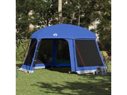 Tienda de piscina con mosquitera desmontable y paredes de malla.