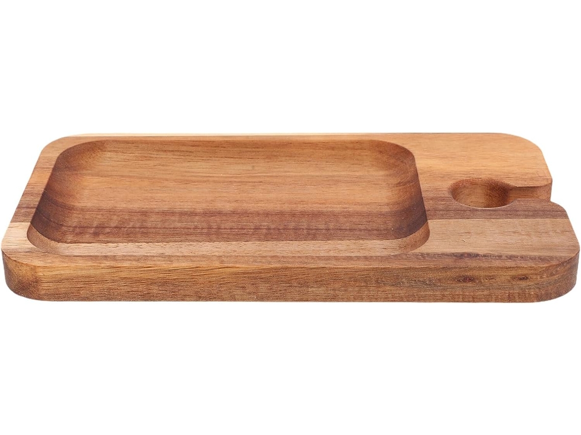 Madera natural con puerta y portavasos integrado