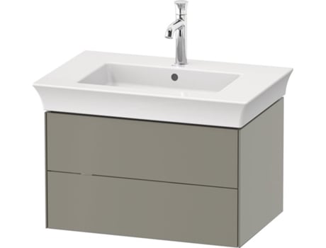 DURAVIT White Tulip, mueble de baño colgado en la pared, ancho 684 x fondo 458mm, con 2 cajones, con tecnología tip-on, WT43410