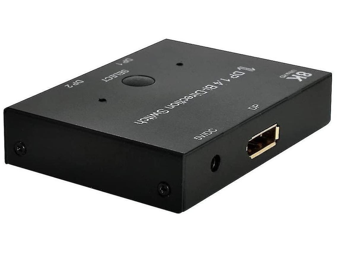 Concentrador de conmutación bidireccional DisplayPort 1.4 HDCP SST extendido 8K 30Hz 4K 60Hz compatible con MST negro USHION