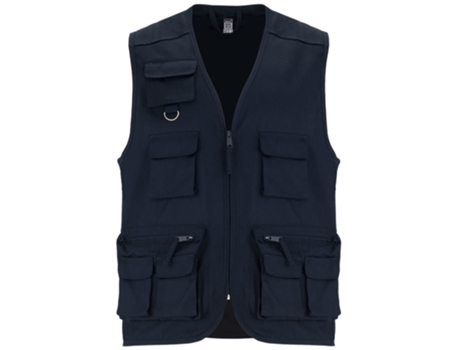 Chaleco para Unisex ROLY Multibolsillos Laboral Azul (Talla: S)