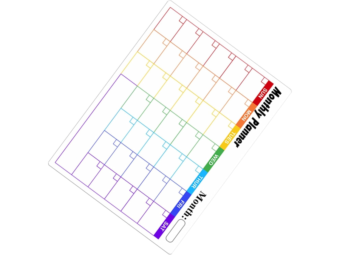 Calendario De Pared De Pvc Flexible Y Removible, Adhesivo Borrable En Seco Para Cocina.