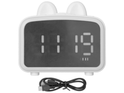Mini reloj de dibujos animados con Bluetooth, altavoz digital, despertador inteligente multifuncional para dormitorio y oficina Vvjijilly